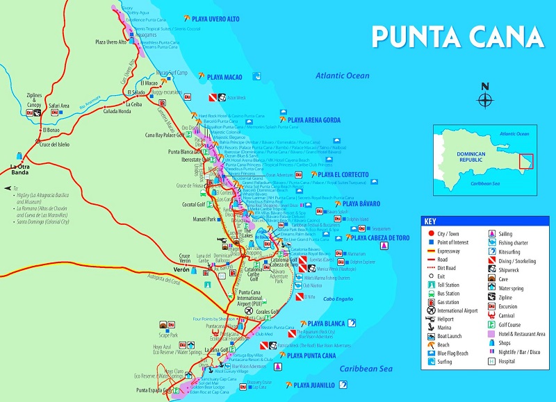 Mapa turístico - Punta Cana