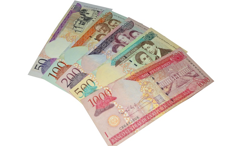 Pesos dominicanos em espécie