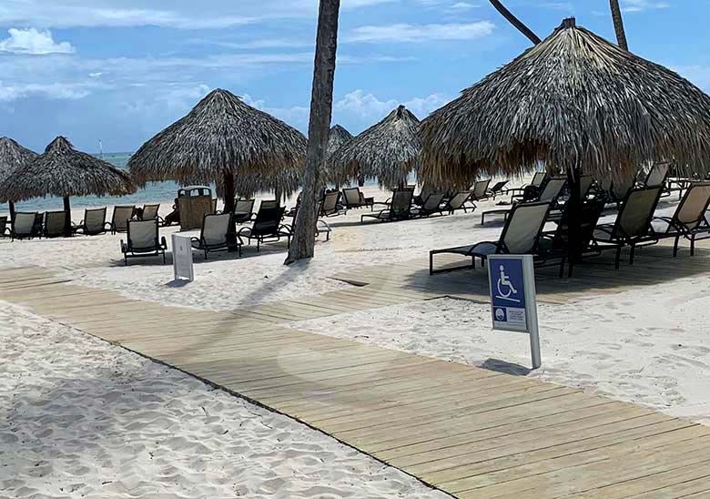 Acessibilidade em praia de Punta Cana