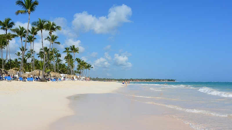 Beleza da praia El Cortecito em Punta Cana