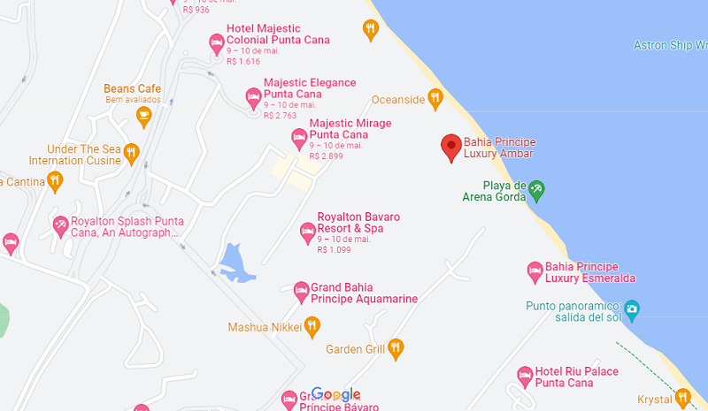 Localização do All Inclusive Bahia Principe Luxury Ambar Punta Cana