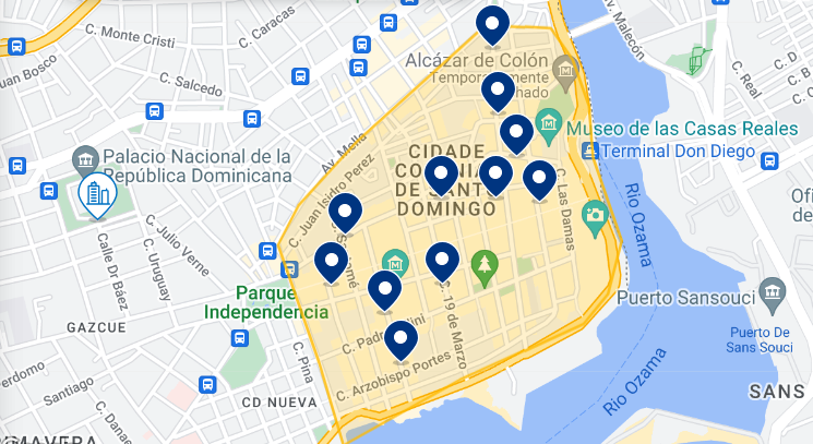 Zona Colonial de Santo Domingo: Mapa