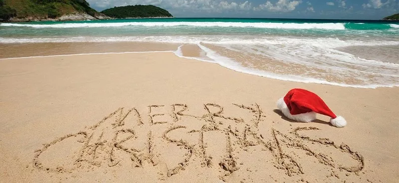 Natal em praia de Punta Cana